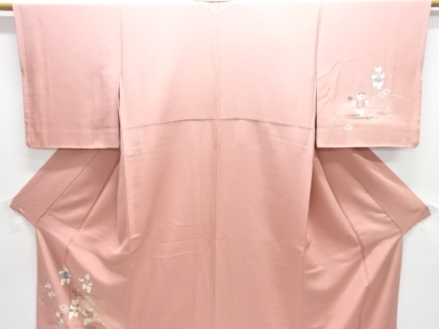  御所人形に宝尽くし模様訪問着